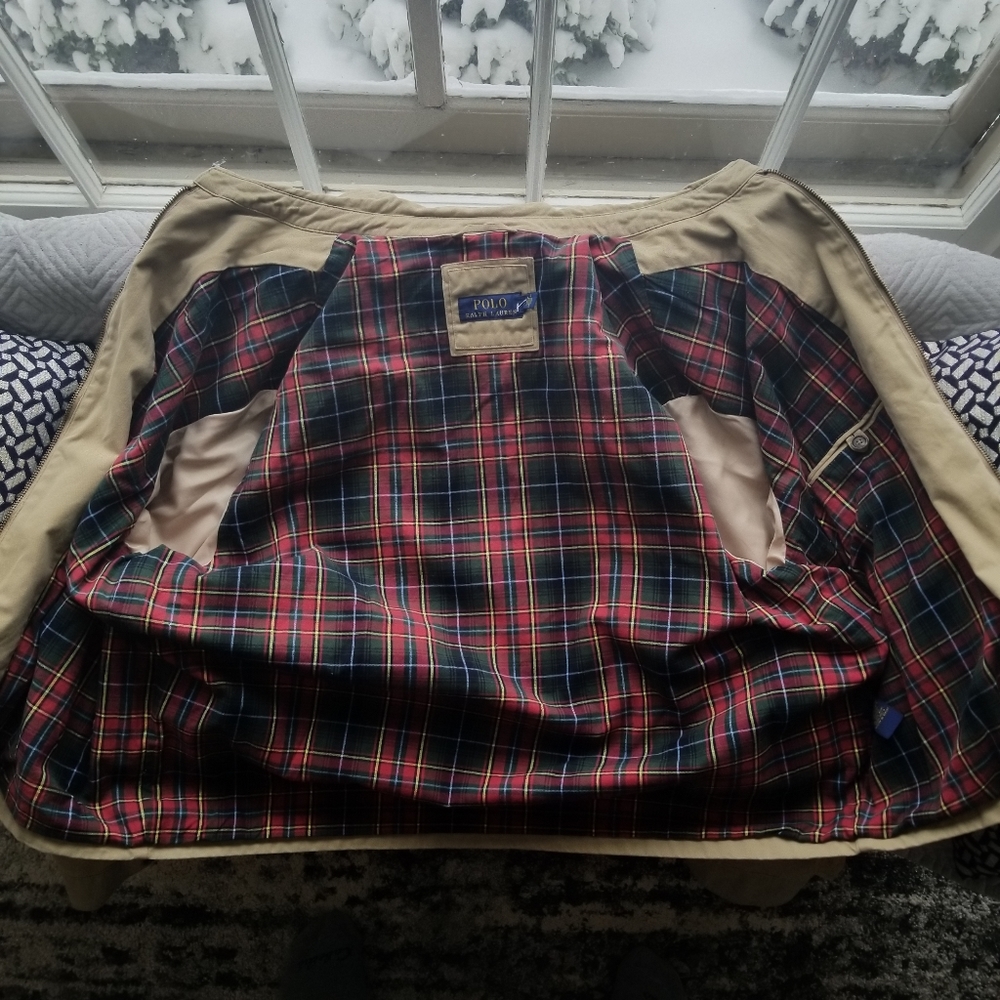 Polo Tan Jacket w/flannel inside. NWOT - Picture 3 of 5